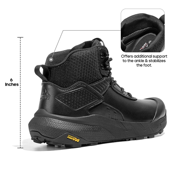 [VaporGuard] Men's Waterproof Military Tactical Work Boots - BLACK - 3
